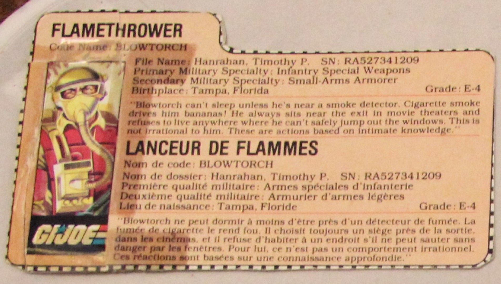 1984 blowtorch file card