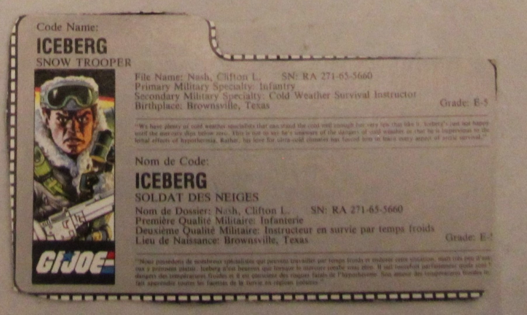 1986 iceberg file card