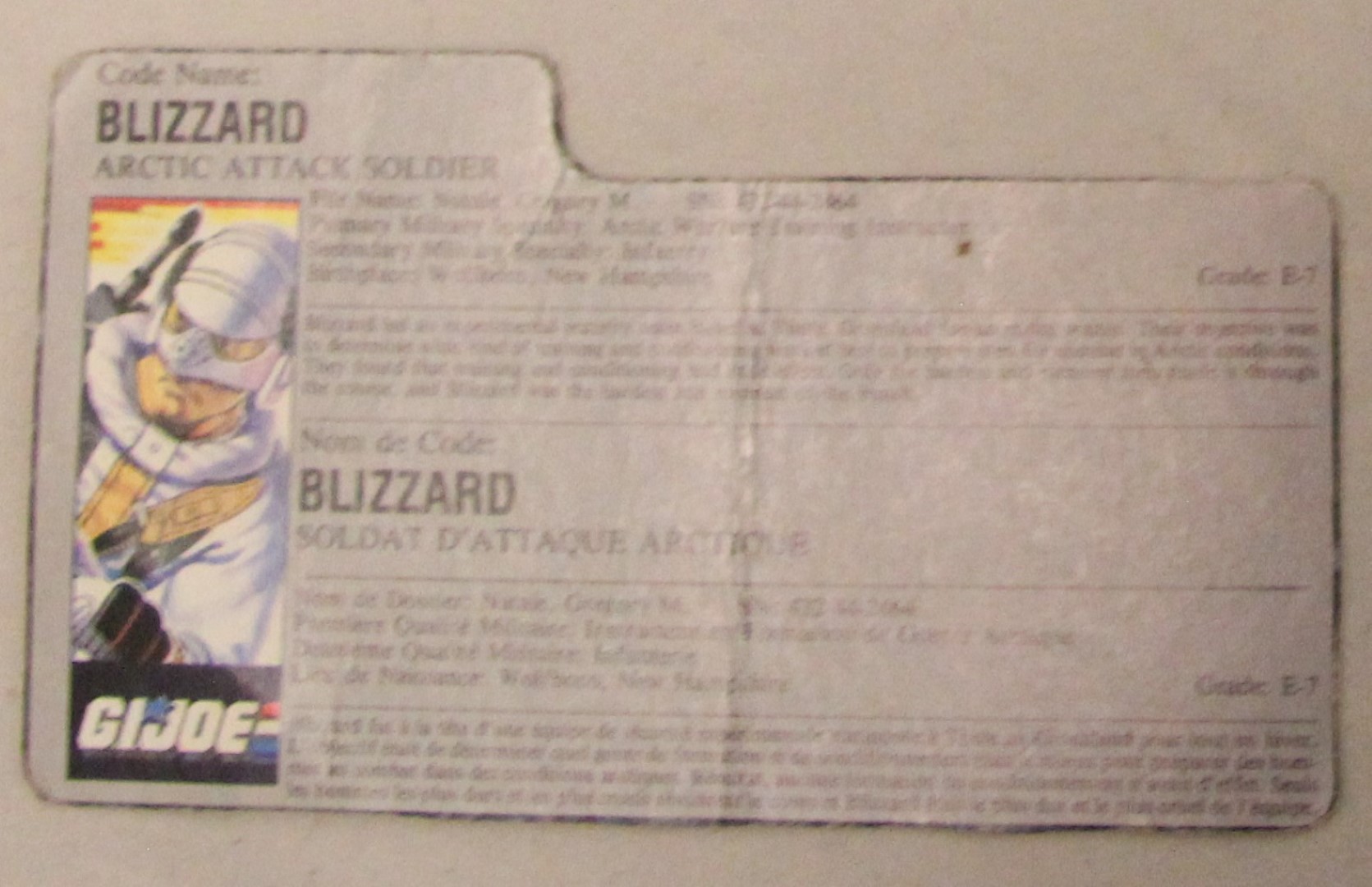 1988 blizzard file card