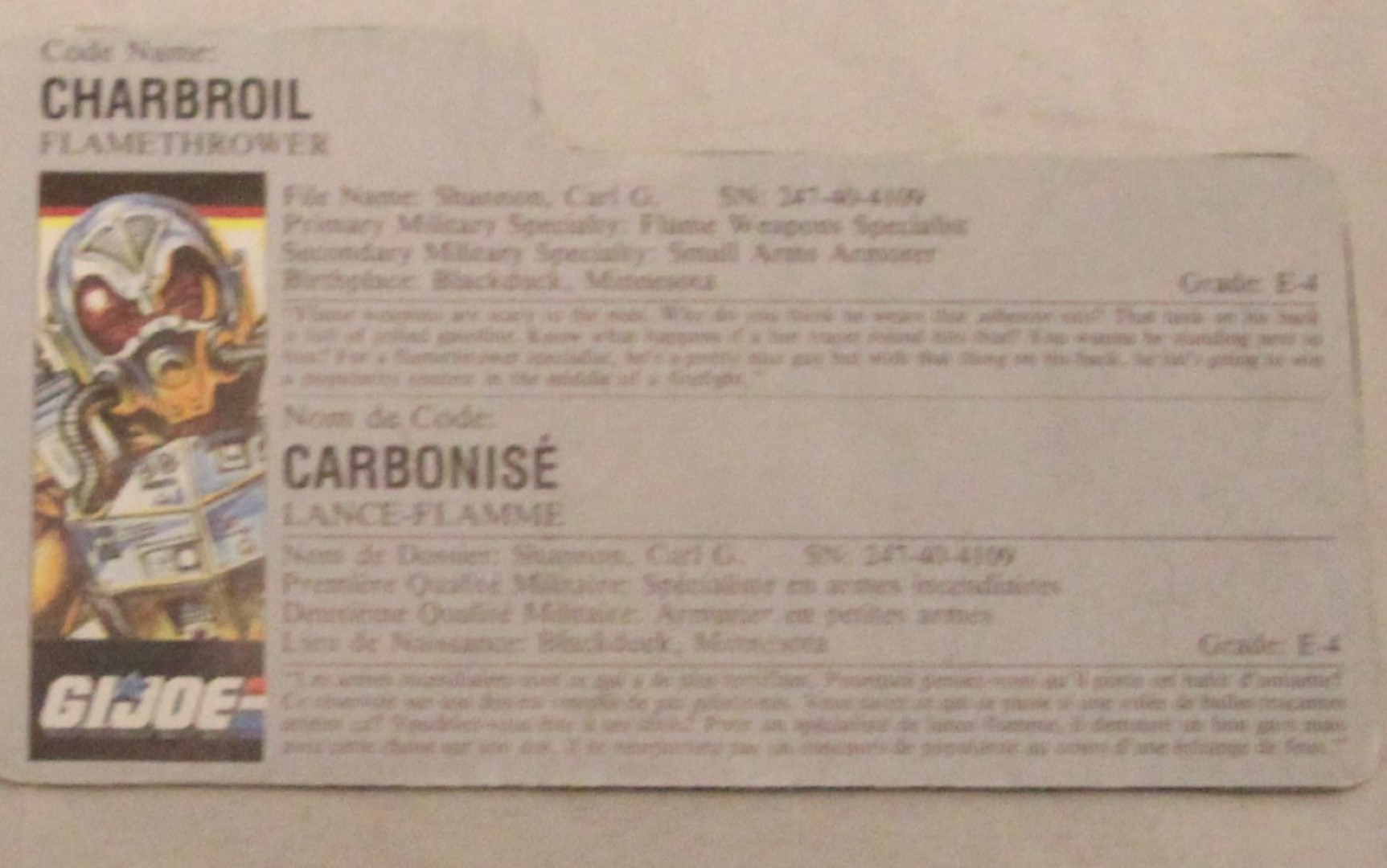 1988 charbroil file card