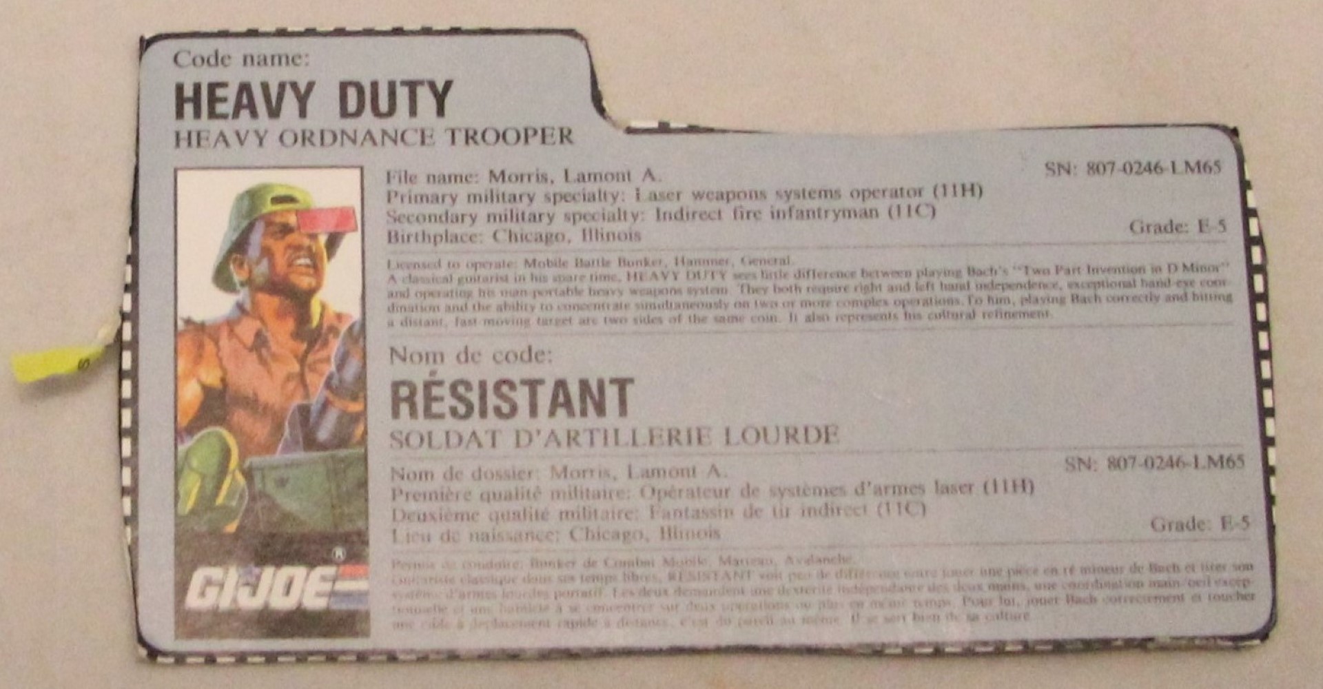1991 heavy duty file card