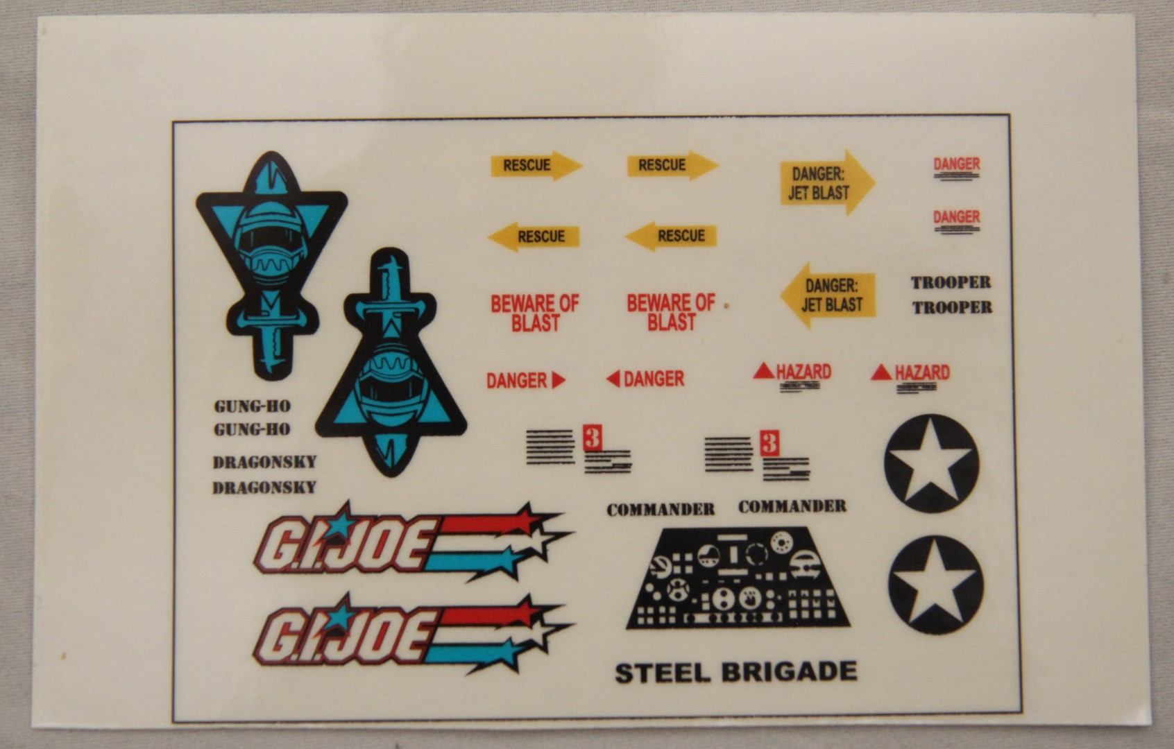 Steel Brigade Collector Club Sticker Sheet